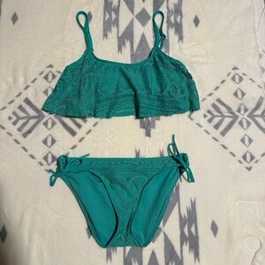 Kenneth Cole Reaction bikini Set Teal Lace